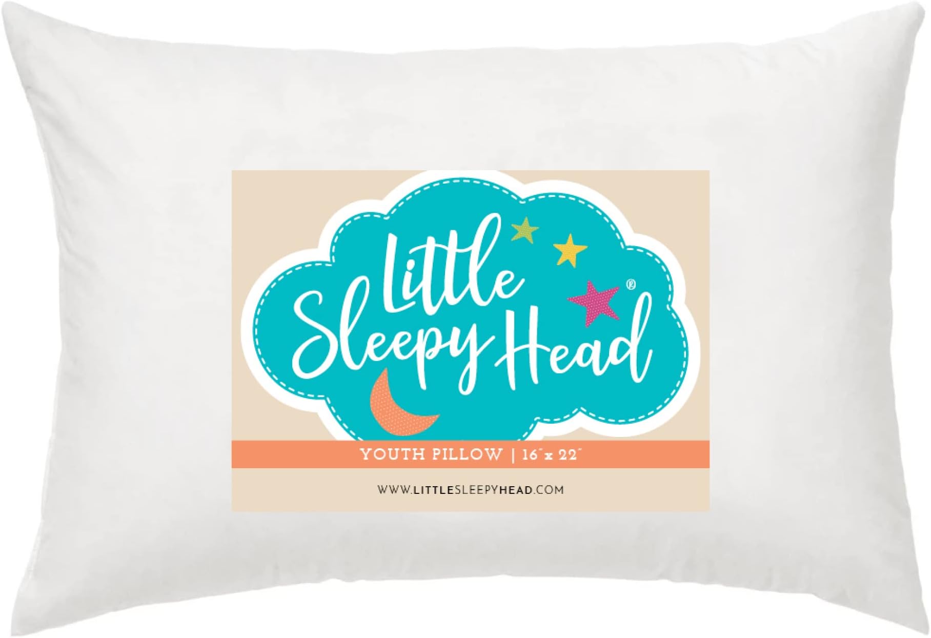 Little Sleepy Head Youth Pillow 16x22 - Soft & Hypoallergenic Bed Pillow Youth Pillows for Sleeping Age 5-10 - Snugly Designed Youth Neck Pillows for Travel, School and Bedtime - (1 Pack)