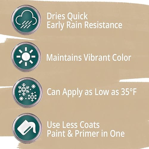 Miniatura 3 de Rodda Paint CASCADIA ZERO - Pintura satinada e imprimación para interiores en uno, cuarto de galón, brote blanco