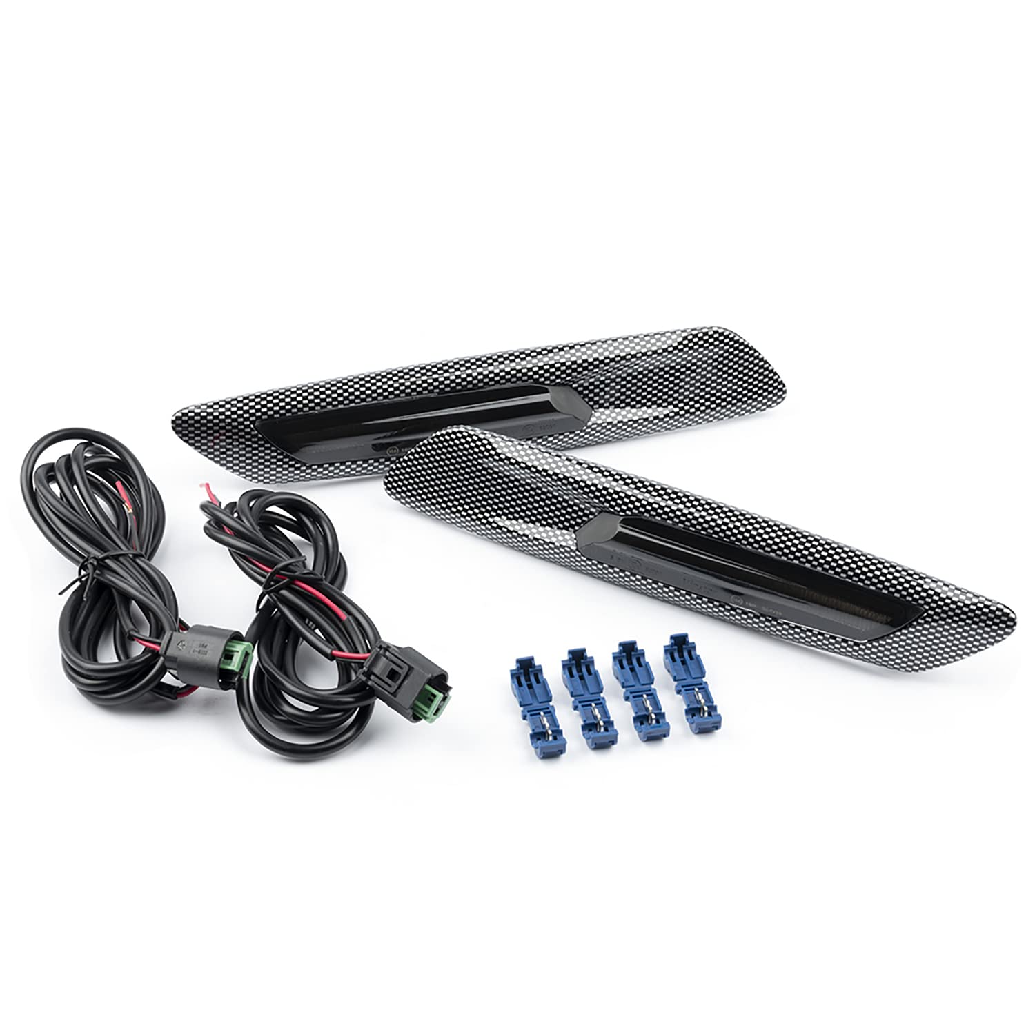 Marqueur Latéral Dynamique LED Noir Brillant Pour BMW Série 5 F10 F11 F07 - Répéteur Clignotant Avant