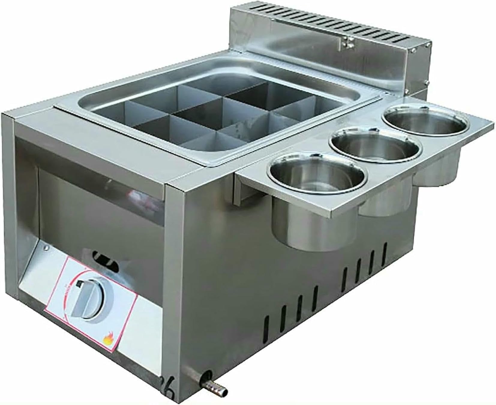 Fryer à gaz commercial 6L/12L en acier inoxydable pour cuisine et extérieur