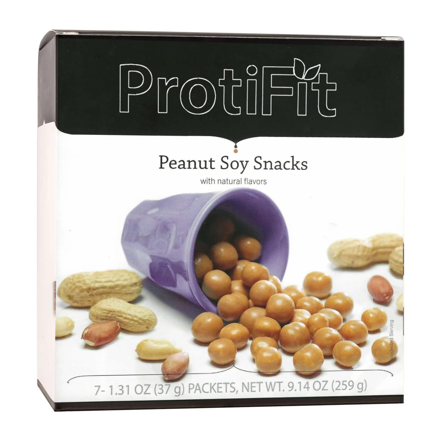 PROTIFIT - High Protein Soy Snack Puffs, 15g Protein, Low Calorie, Low Fat, Low Sugar, Low Carb, Ideal Protein Compatible, 7 Servings Per Box (Peanut)