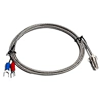 Vista 5 de REX-C100 Digital PID Temperature Thermostat Controller with M6 Thread Type K Thermocouple SSR/Relay Output Controller Kit(Controller Set 1m,Relay