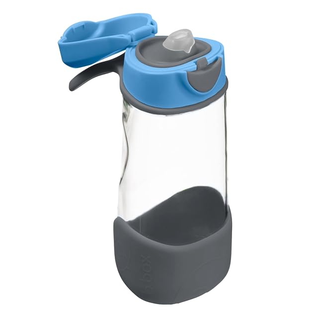b box 15 oz Sport Spout Kids Water Bottle for School Sports Travel Daycare Leakproof Spill Proof Dishwasher