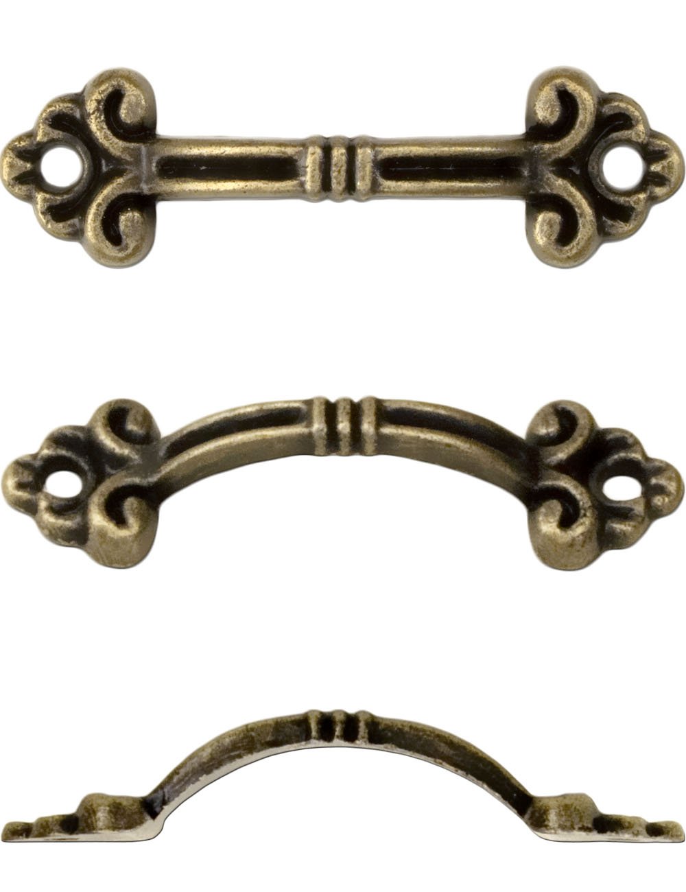 FUXXER®, 12 piccole maniglie anticate, per cassette, scatole, cassettini, cassapanche, design vintage dall’effetto bronzo anticato, 4,8 x 1,4 cm, set da 12 pezzi, con viti