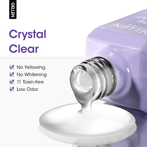 Miniatura 3 de Gellen Esmalte de uñas de gel mate, 0.7 onzas líquidas, capa superior mate que no se limpia, gel de lámpara de uñas, sella en color, evita arañazos