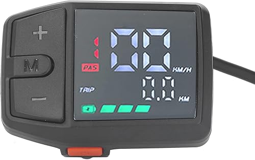 Focket Computadora de bicicleta, pantalla de kilometraje de engranajes de potencia de velocidad IP65, pantalla LCD de bicicleta eléctrica DC 24 V 36