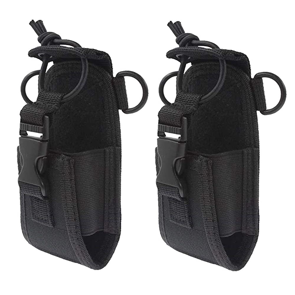 Two Way Radio Case Universal Radio Pouch Bag Holster for GPS Kenwood Yaesu Icom Motorola Baofeng UV5R UV82 TYT UV5RA HYT 888S Retevis H777 Walkie Talkie Nylon Multi-Function