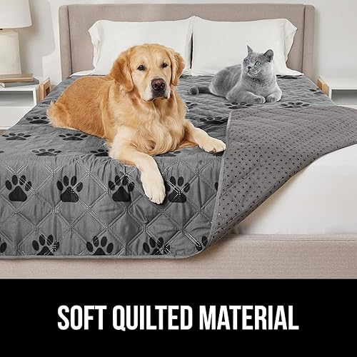 Miniatura 9 de GORILLA GRIP Manta impermeable para perro, funda de sofá de 82 x 102 pulgadas para perros, lavable, protege el sofá, muebles, jaula, automóvil,