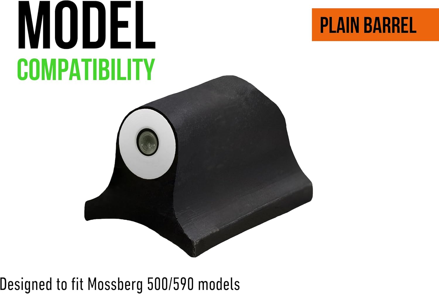 XS SIGHTS Big Dot Shotgun Front Sights with Tritium and Photoluminescent Glow Dot for Remington 870 and Mossberg 500/590, High-Contrast Sights for Plain Barrel Shotguns