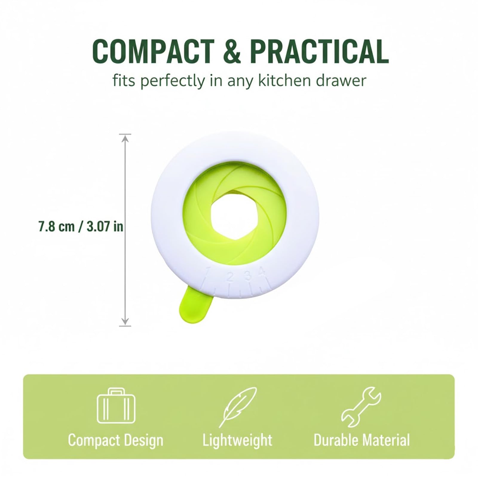 Medidor de Espaguetis con 4 Orificios - Gadget de Cocina para Control de Porciones de Pasta - Utensilio Práctico y Duradero