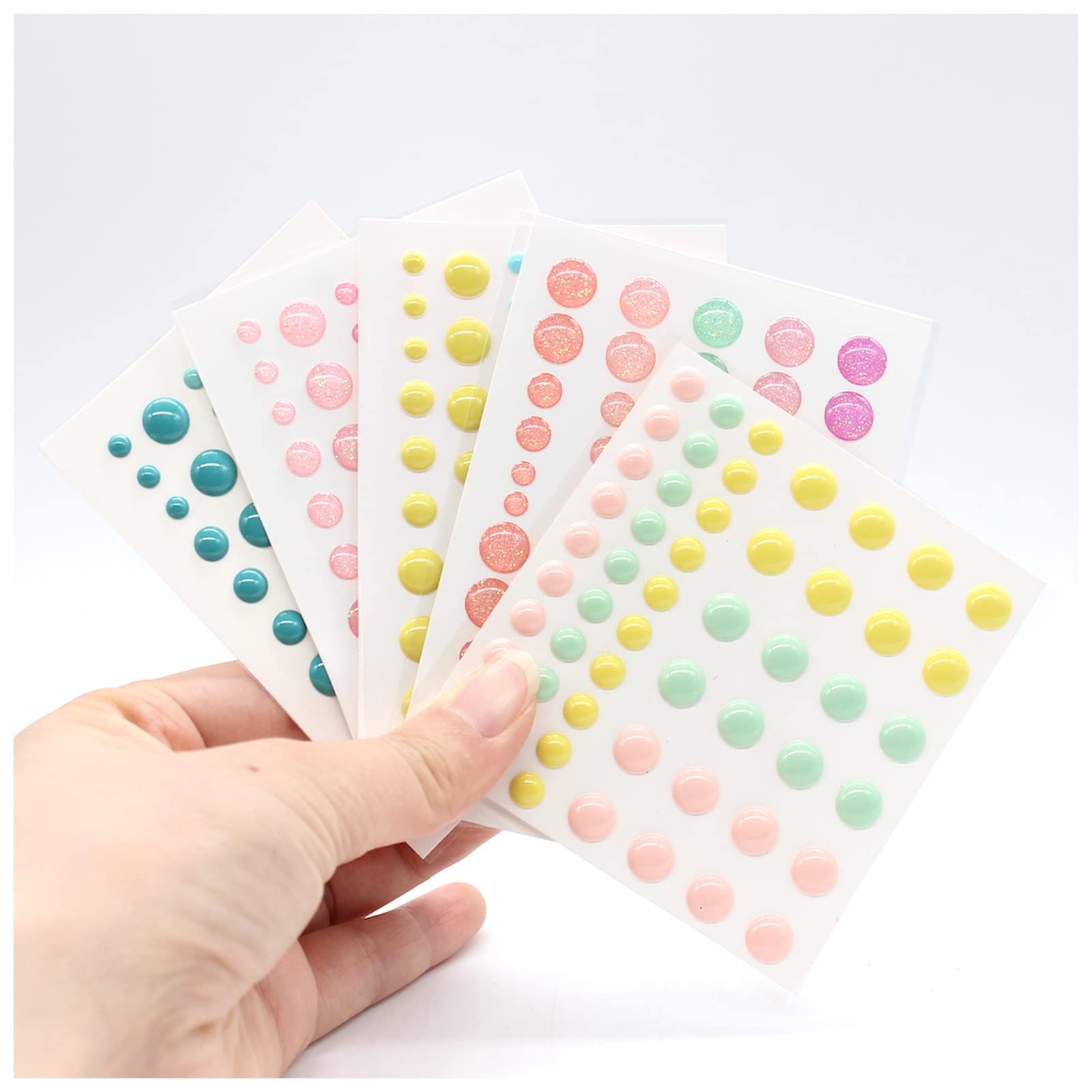 KAYLRE Merry christmas stickers 5pcs/set Sugar Sprinkles Self- adhesive Enamel Dots Resin Sticker for Scrapbooking/DIY Crafts/Card Making Decoration Christmas stickers