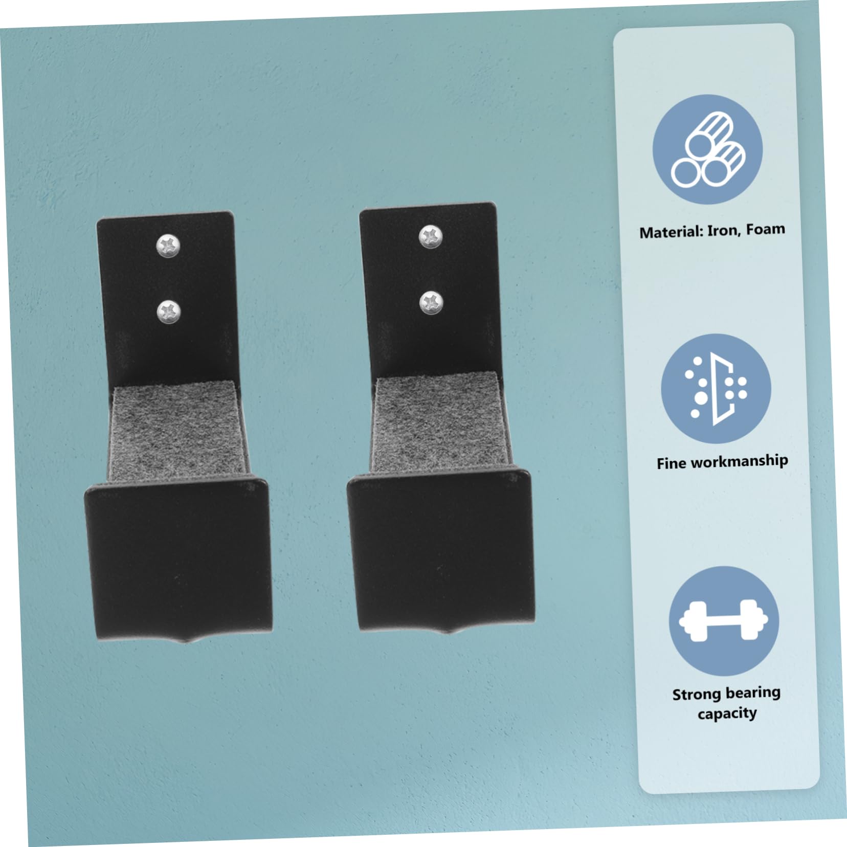 Abaodam 2pcs Wall-Mounted Snowboard Bindings Foam Pad Space-Saving for Home Friends