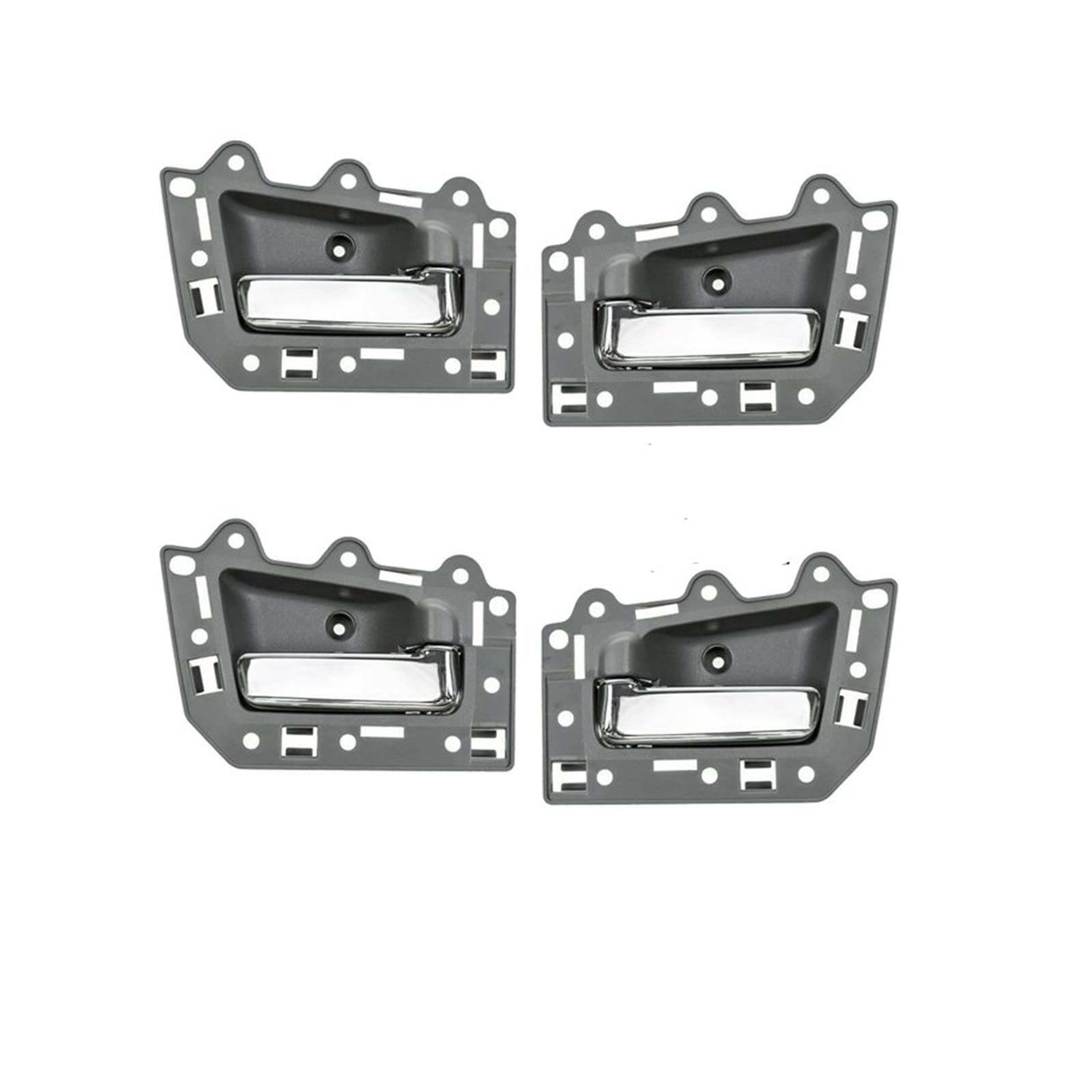 4 Pz/Set all'Interno Maniglia Interna della Porta per Jeep per Grand per Cherokee 2005-2011 Grigio+Chrome Anteriore Posteriore Sinistra Destra 4 Porte Auto Maniglia Portiera Interna