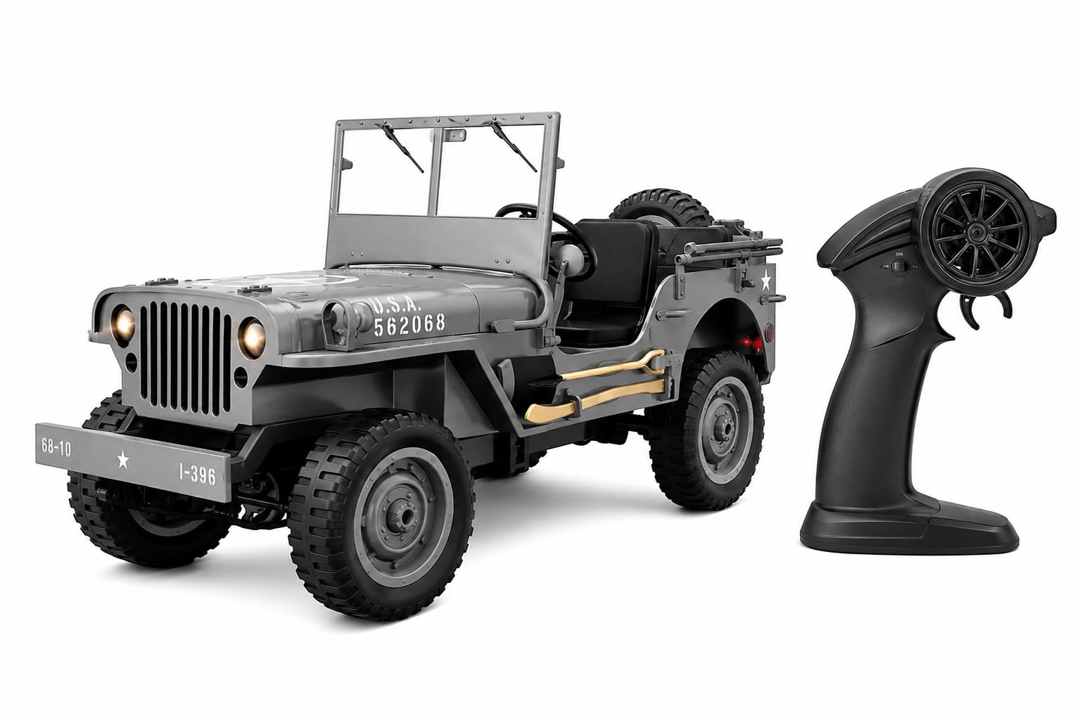toyixa 1:10 Scale 2.4GHz Remote Control Military Jeep Car with