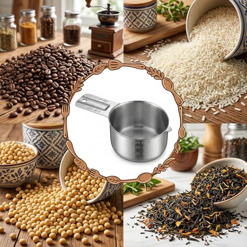 Vaso medidor 3/4 taza acero inoxidable 180 ml miniatura 7