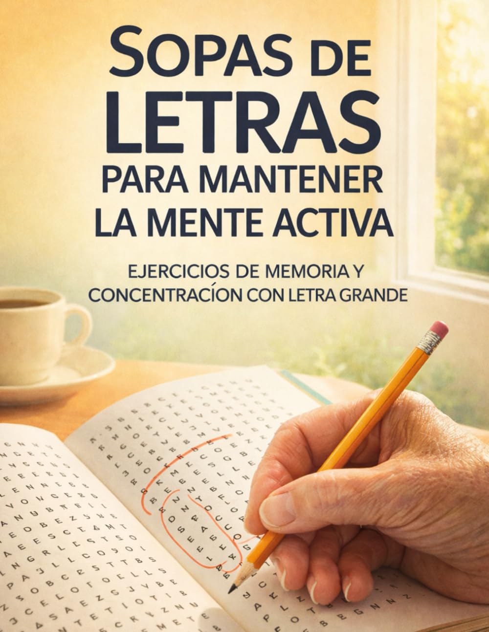 Sopas de Letras para Mantener la Mente Activa: Ejercicios de memoria y concentración con letra grande Pensados para adultos mayores • Con soluciones incluidas