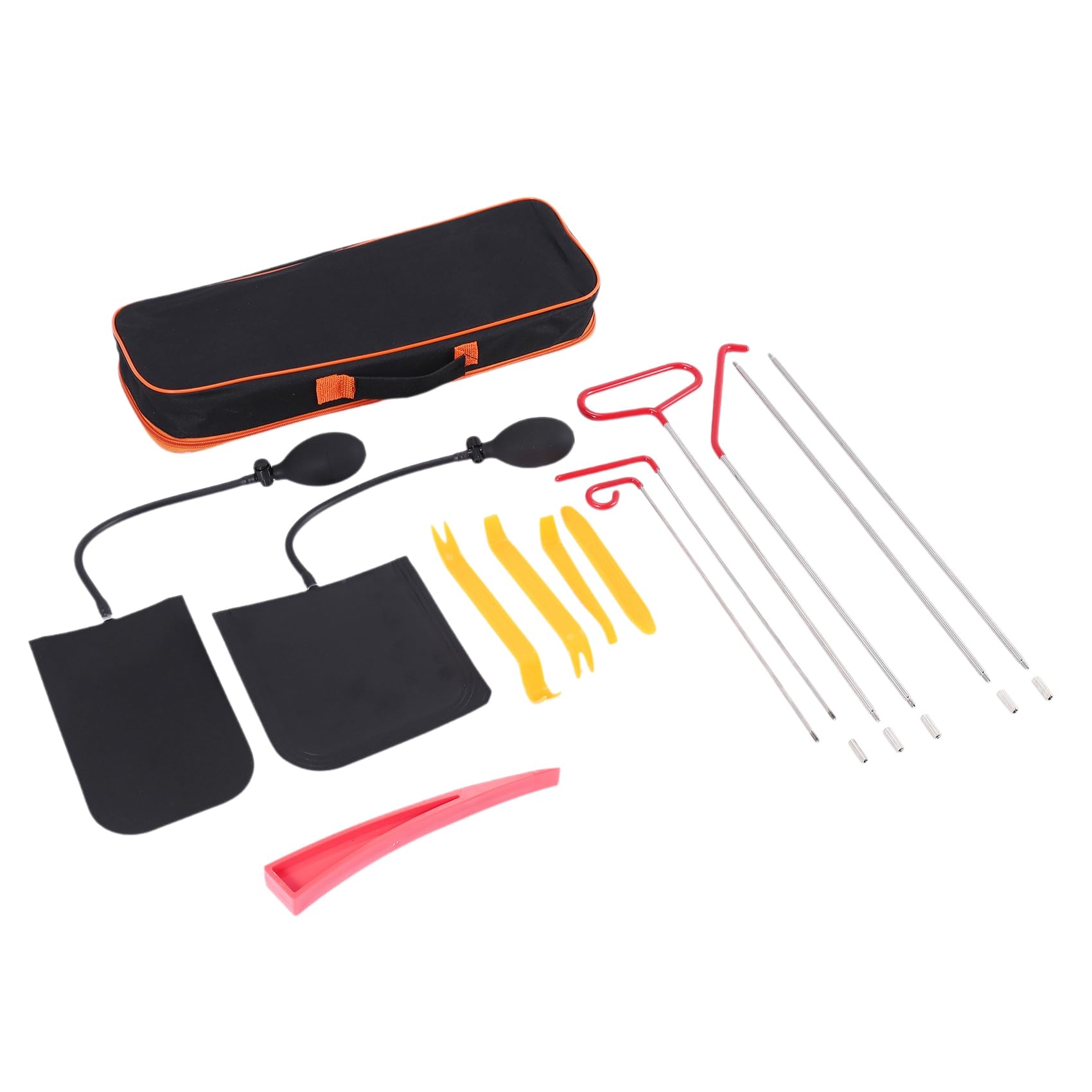 Juego de herramientas de apertura de puerta de coche, 14 unidades, con pinza de alcance y bolsa de aire, de puerta, palanca, cuñas de emergencia, kit de desmontaje para abrir