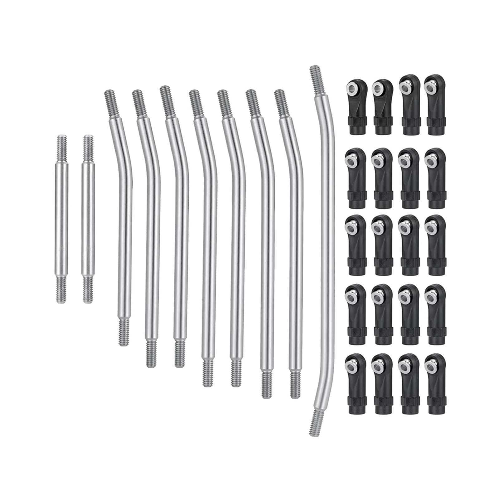 Rc Special Connecting Rod for Element for Enduro 1/10 10Pcs Stainless Steel Upper & Lower Suspension Linkage Steering Link Rod Set RC Car Truck Parts Replacement