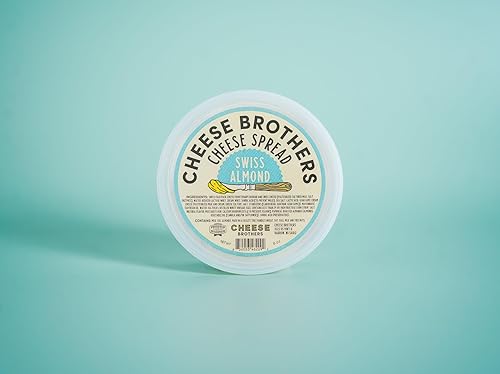 Cheese Bros.  Queso suizo de almendras para untar  Hecho a mano en Wisconsin  8 onzas cada paquete