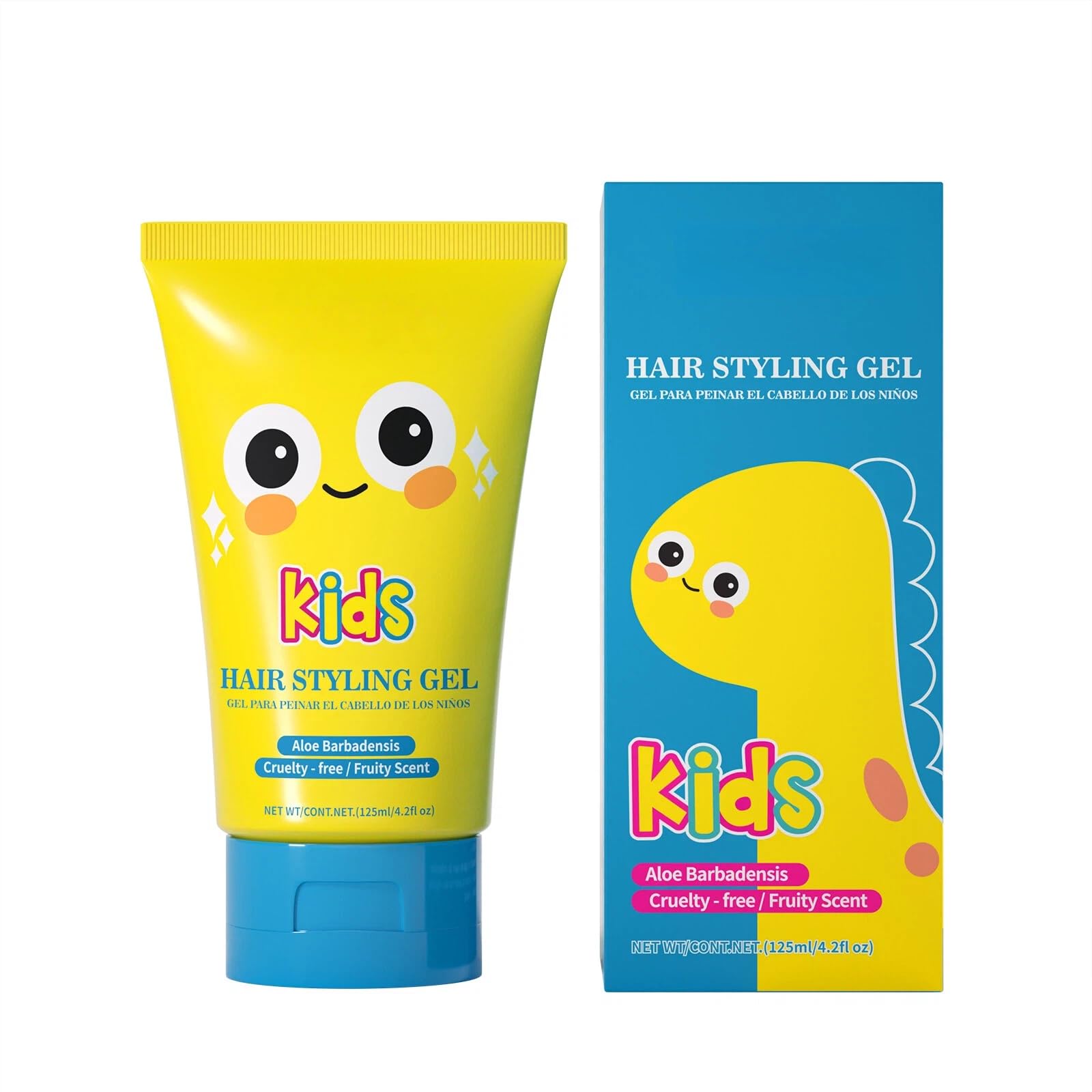 gowwim Kids Hair Gel, Natural Plant Extracts Hair Gel for Kids Alcohol-Free & Gentle Styling Cream Long-Lasting Hold Tames Flyaways and Frizz for Boys Girls Baby Toddlers 125ml (4.2 Fl OZ) 4.2 Fl Oz (Pack of 1)