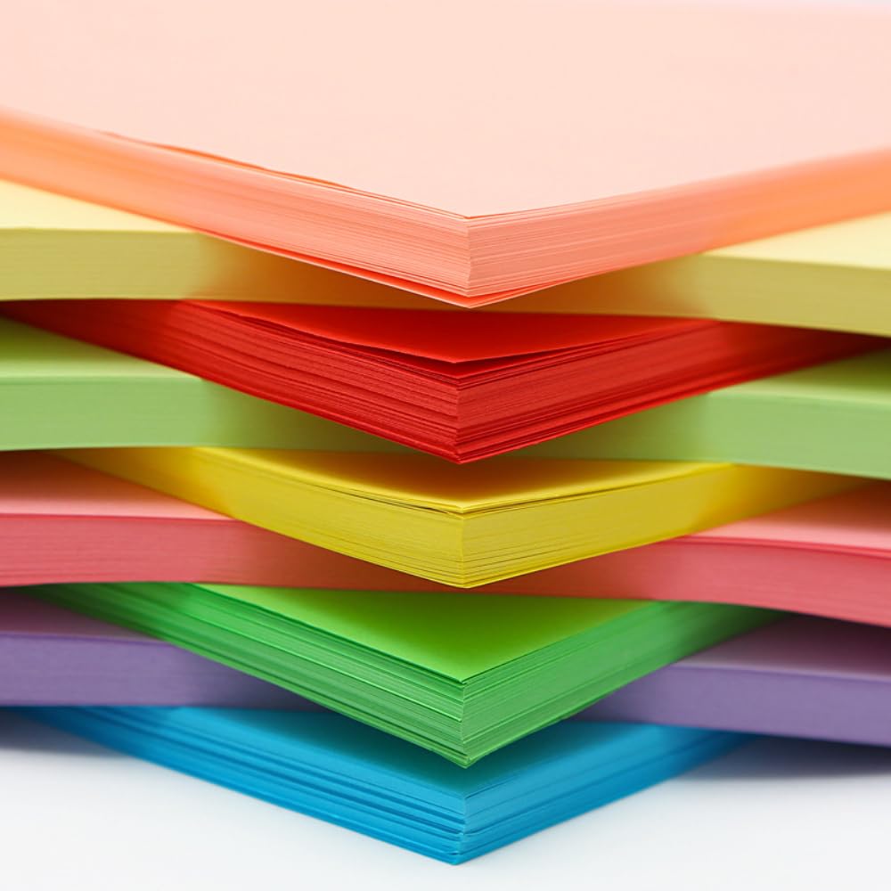 100 Sheets of A4 Coloured Paper Colourful Universal Paper Coloured Copy Paper Paper Sheet Copy Paper Coloured Paper for DIY Arts Crafts Decorating, Red - Image 3