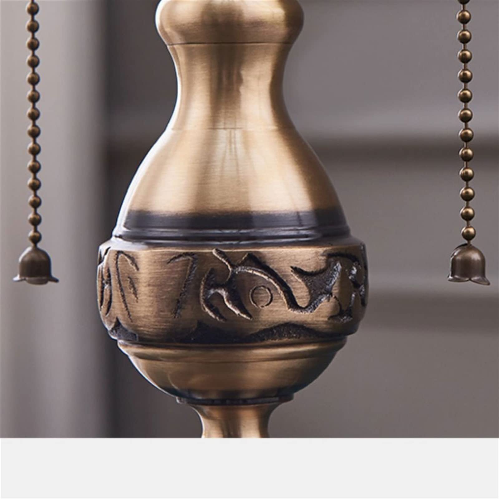Affascinante Lampada da scrivania europea in rame, soggiorno, studio, lampada decorativa, camera letto, comodino antica con paralume in vetro Arredamento per la casa