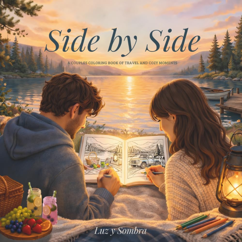 Side by Side: A Couples Coloring Book of Travel and Cozy Moments