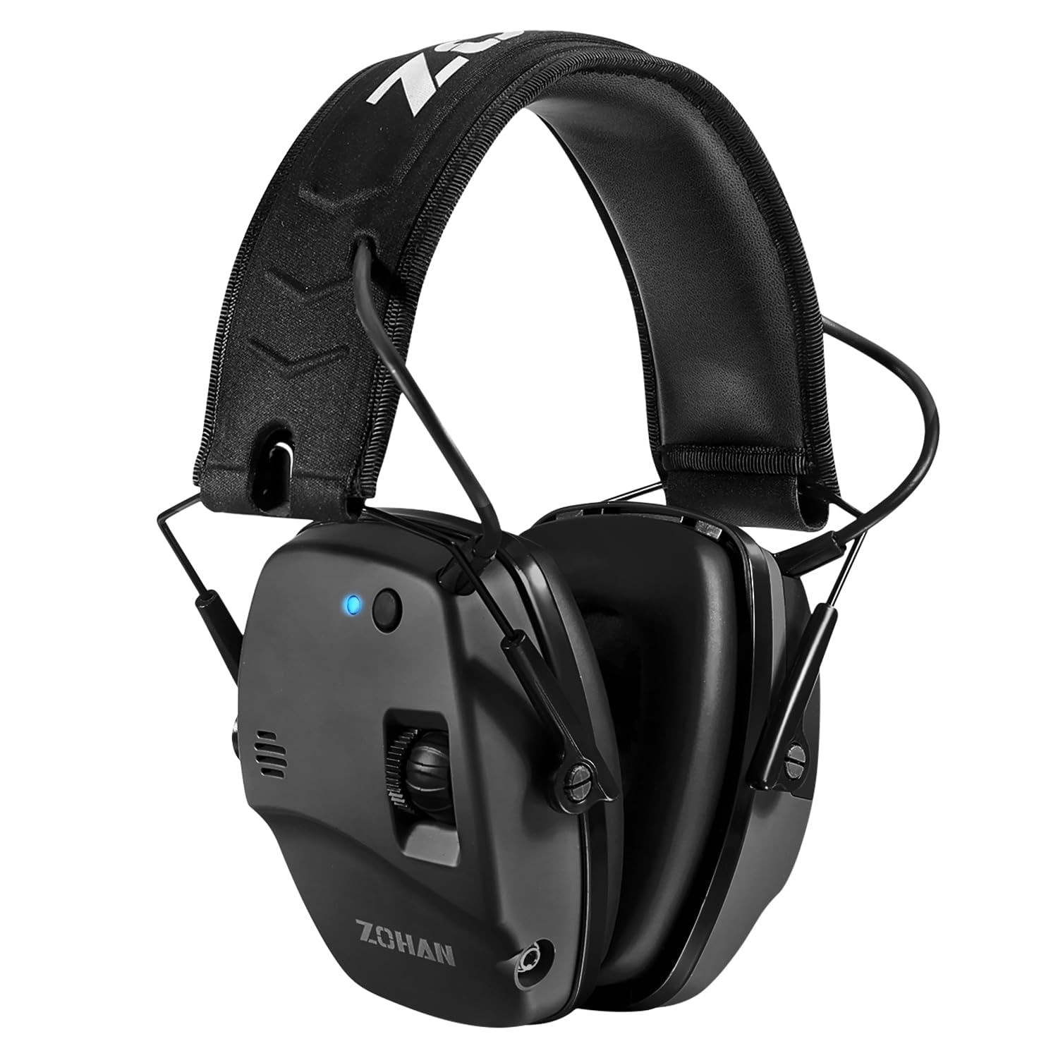 ZOHAN 035 Bluetooth 5.4 Shooting Ear Protection Earmuff, Active Noise Canceling, Hearing Protection with Sound Amplification (Black Bluetooth)
