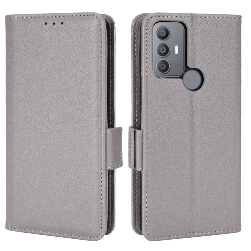DESSEN Cover Per TCL 30 SE/TCL 306/TCL 305, con Slot per Schede E Funzione di Supporto, Custodia in Pelle PU Premium Stile Portafoglio con Chiusura Magnetica.Nero