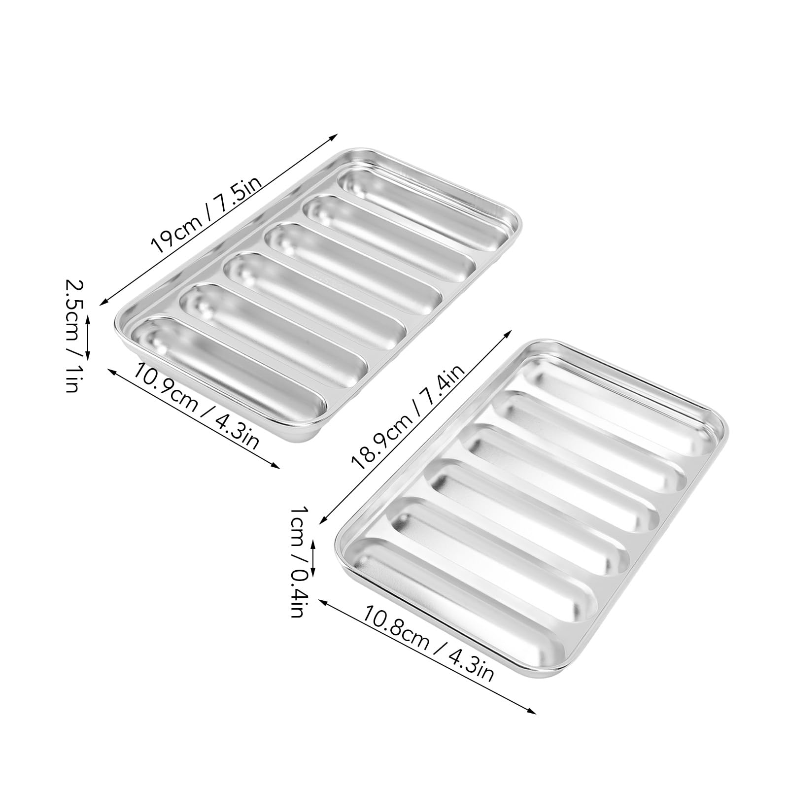 Yosoo Stainless Steel Sausage Pan, 6 Cavity Hot Dog Maker, Multifunctional, Versatile, Lightweight, 304 Food Grade