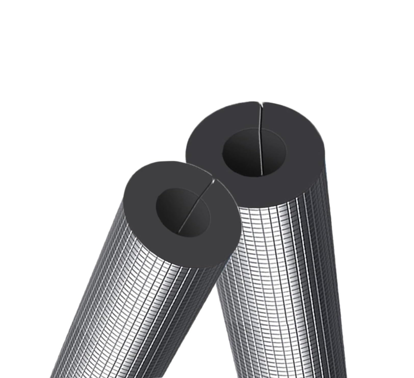 Tubo flessibile in schiuma isolante per tubi da 1,9 cm a 10,2 cm ID, involucro autoadesivo in alluminio, 1 confezione (ID 1-1/2 ″xT 1-1/5 ″)