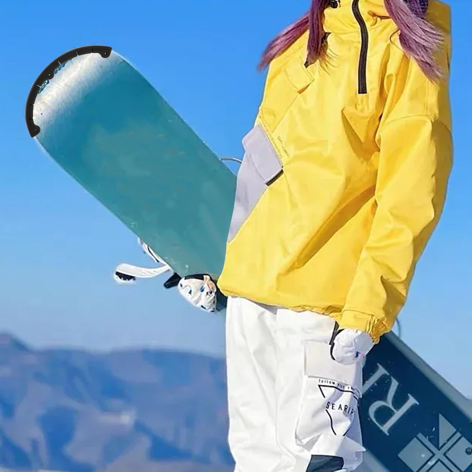 SUPVOX 2pezzi Protezione in Gomma per Punta e Coda di Snowboard Tre Antiurto per Trasporto della Tavola Striscia Antischeggiatura