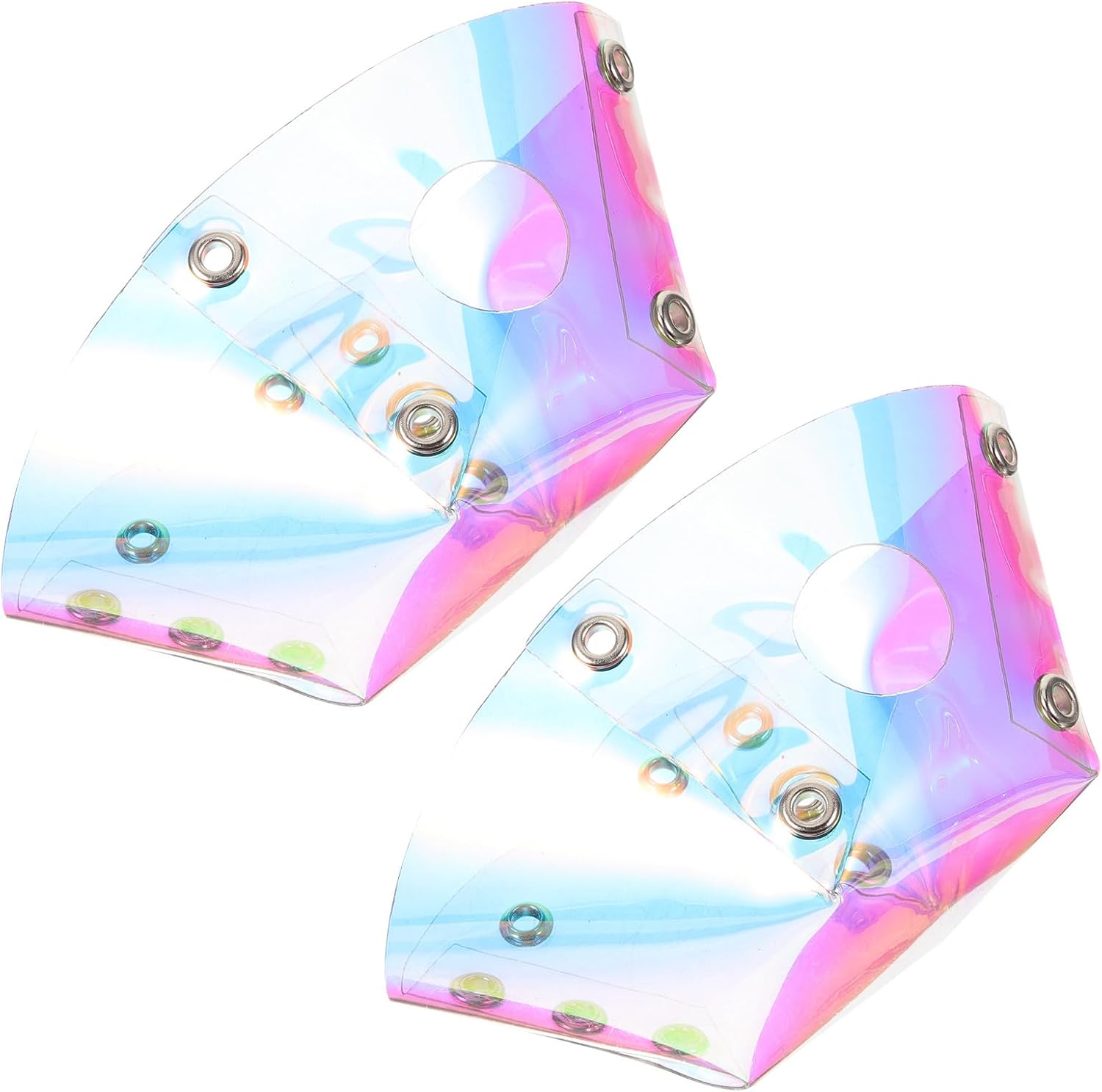 1 Pair Roller Skate Toe Guards Protective PVC Covers Colorful Iridescent Skate Toe Caps Sports Accessory