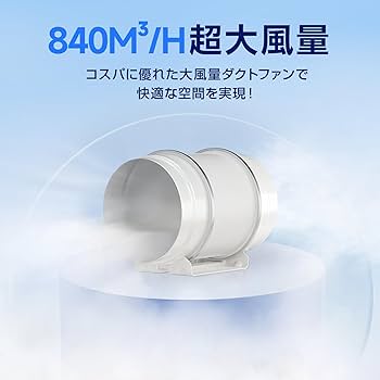 Amazon.co.jp: Hon&Guan ダクトファン 200mm 強力 省エネ 静音