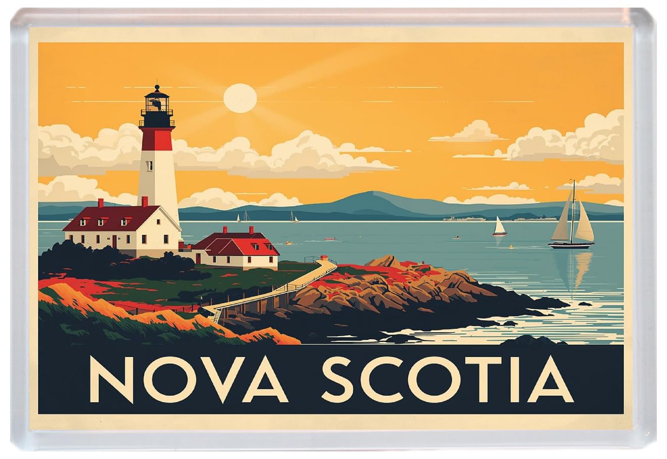 Baked Bean Store Multicolor Nova Scotia - Canada - Jumbo Artistic Fridge Magnet 96 X 67Mm Bbsfhm3285