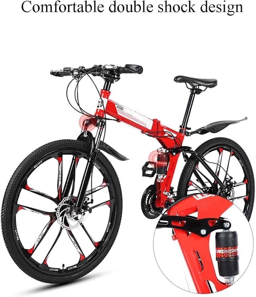 自転車本体 26 inch bicycle ARTUDATECH 26 Inch Folding Mountain Bike, Shimano 21 Speed