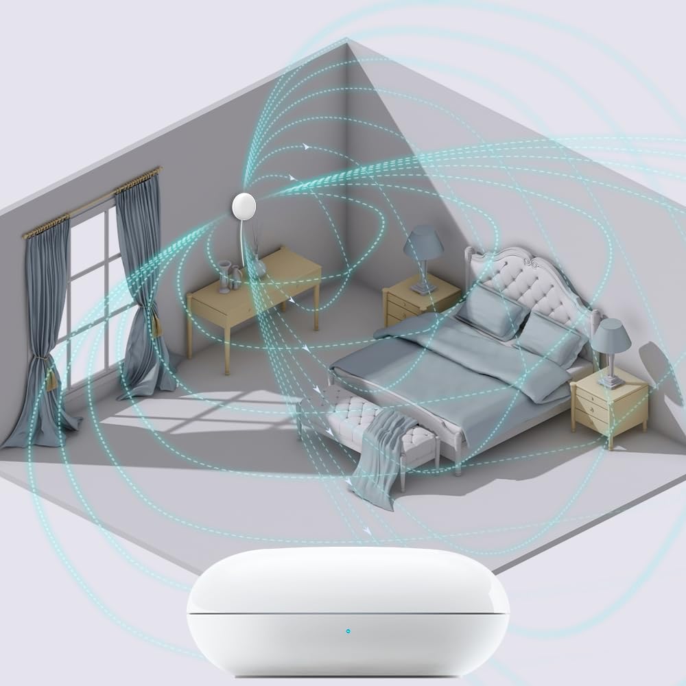 Emotion Pro Sensor de Presencia, Sensor de Movimiento Inteligente WiFi con Radar mmWave 24GHz, IR Blaster, Compatible con MQTT Home Assistant, Alexa y Google Home, No Requiere Hub Central