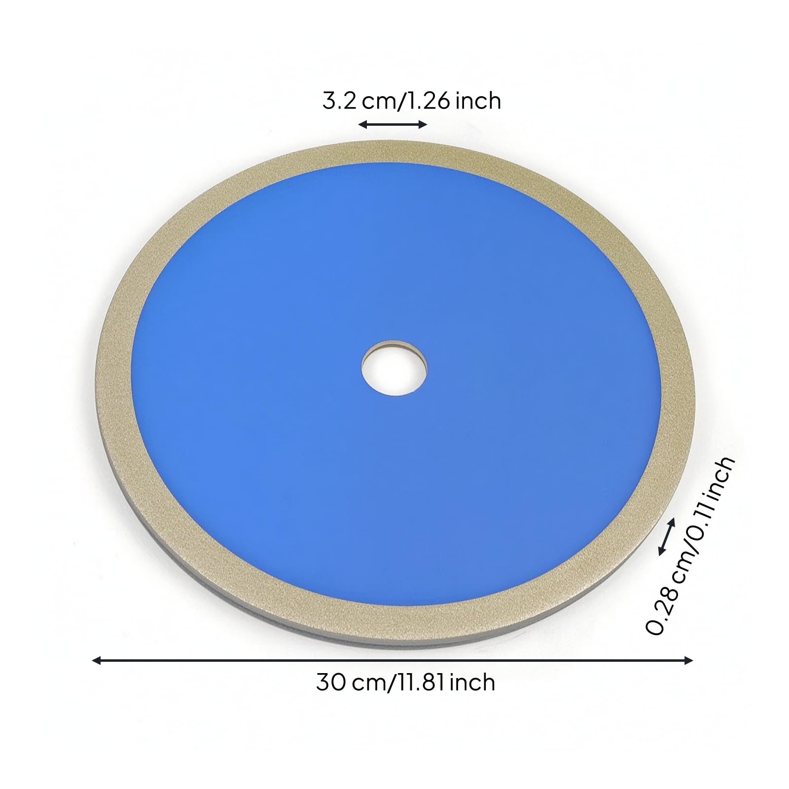 Ronyme Disco Diamantato per Multiuso con Bordo Dorato per Pietra Piastrelle E Calcestruzzo 300mm Diametro Foro 32mm per Smerigliatrice E Lavori Edili