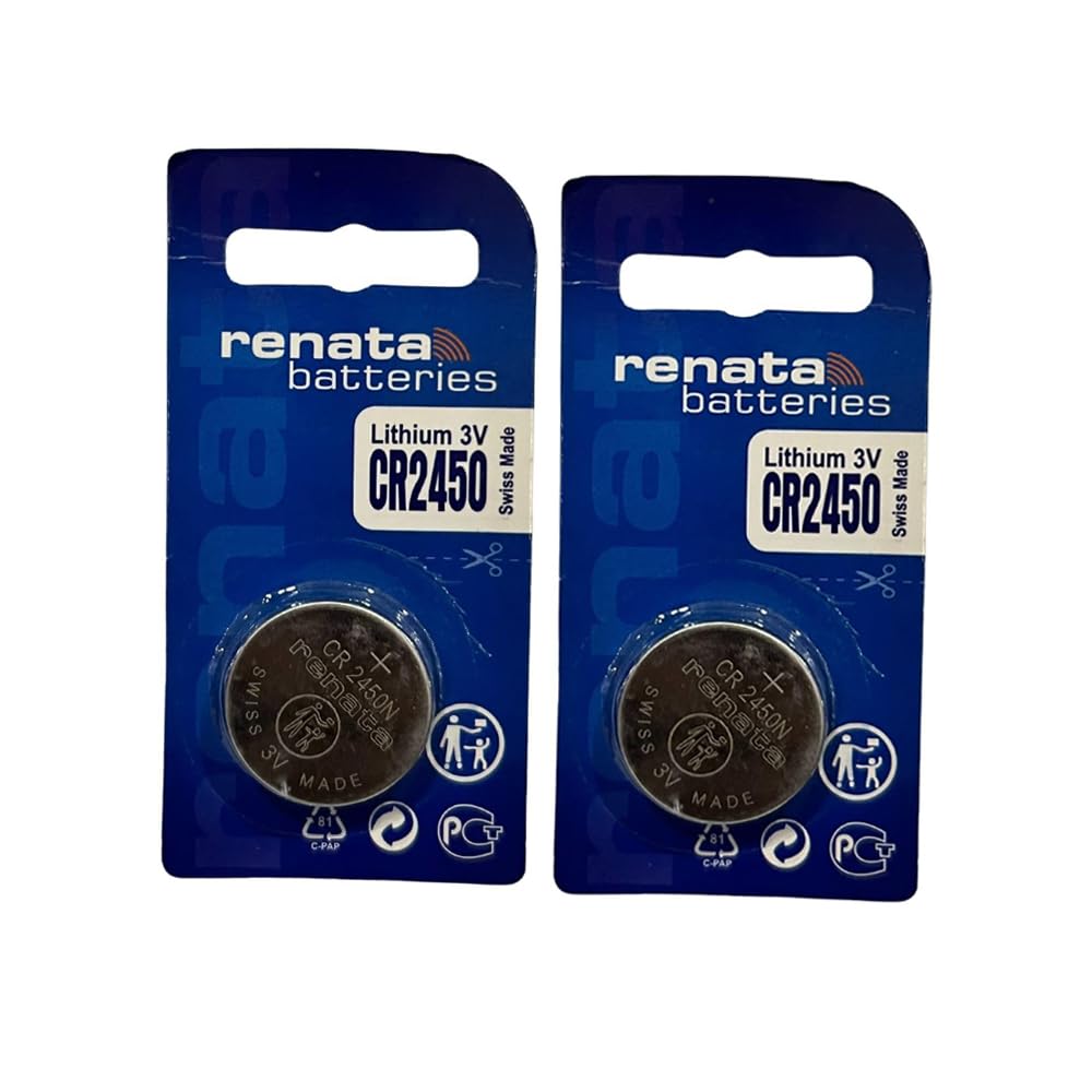Imaginea CR2450 Coin Battery Compatible with Renata 2450N Cr 2450 3V Lithium Coin Button Cell Battery (Silver) Blister for Watches, Small Electronic Gadgets, and More (CR2450, Pack of 2)-image-12