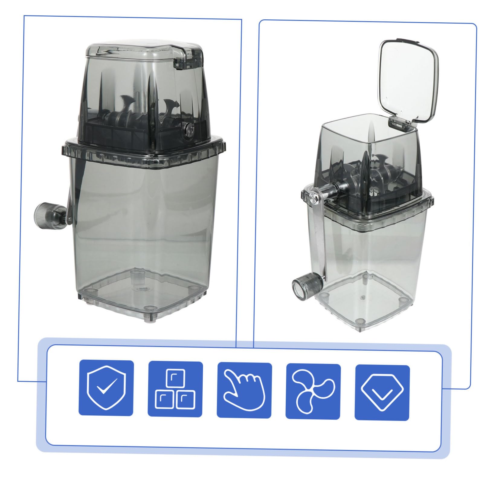 KOMBIUDA Tritaghiaccio Manuale Tritaghiaccio per Ghiaccio Utensile da Cucina Portatile Senza Elettricità Sicuro e Durevole per Granite e Bevande Ghiacciate