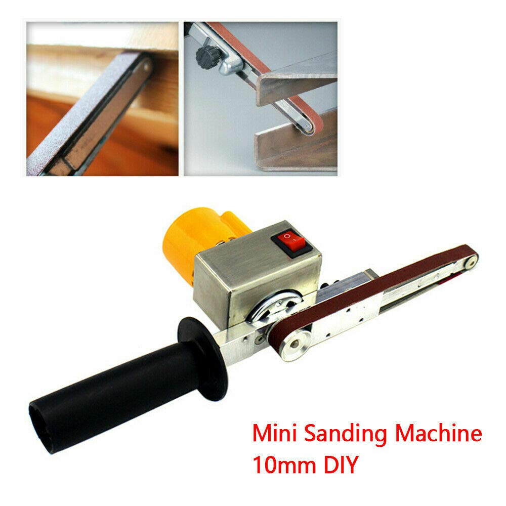 AC 110v Mini Belt Sander Grinding Machine Knife Apex Sharpener Polisher 795 Motor 10mm Polishing Width