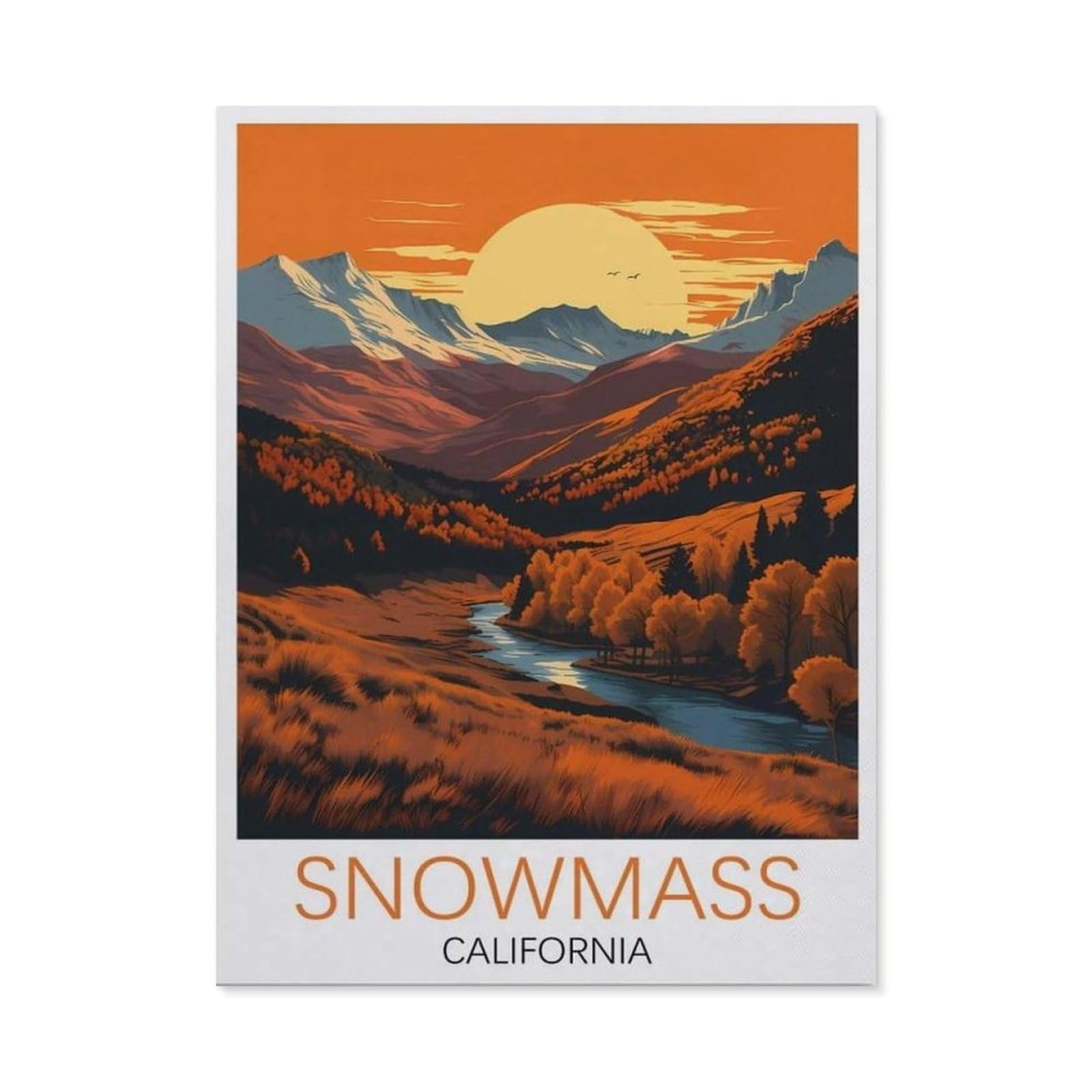 BEAYODKP DIY 5D Diamond Painting，Snowmass California（40 x 50 cm）