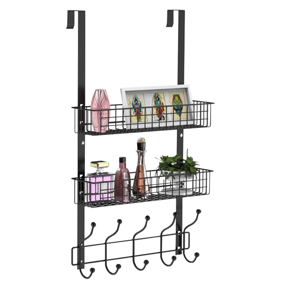 Amazon.co.jp: 3段 ドア掛け収納ラック ウォールポケット 金属