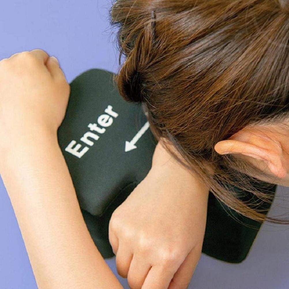 USB Giant Enter Key Pillow, Big Enter Button with Cable, Stress Relief and Nap Pillow - Image 3