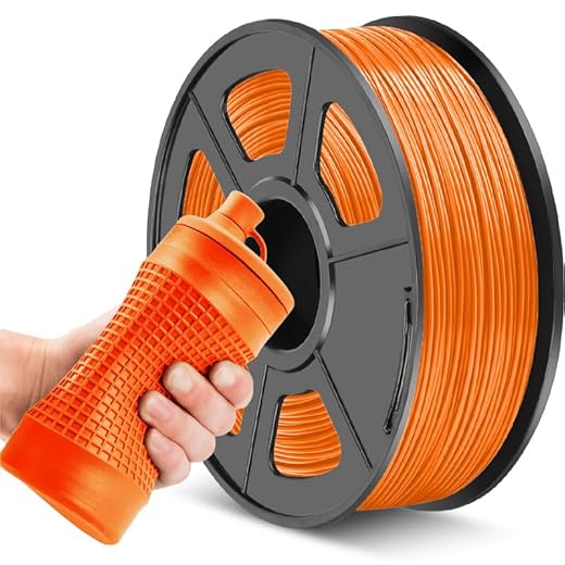 JAYO TPU Filament 1.75mm Orange 1KG, Flexible 3D Printer Filament with Shore Hardness 95A, Strong Elasticity, Abrasion Resistance, Low Warping, Compatible with Most FDM 3D Printers