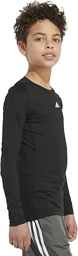 Miniatura 4 de adidas Camiseta de compresión que absorbe la humedad para niños Techfit Athletic Camiseta de manga larga