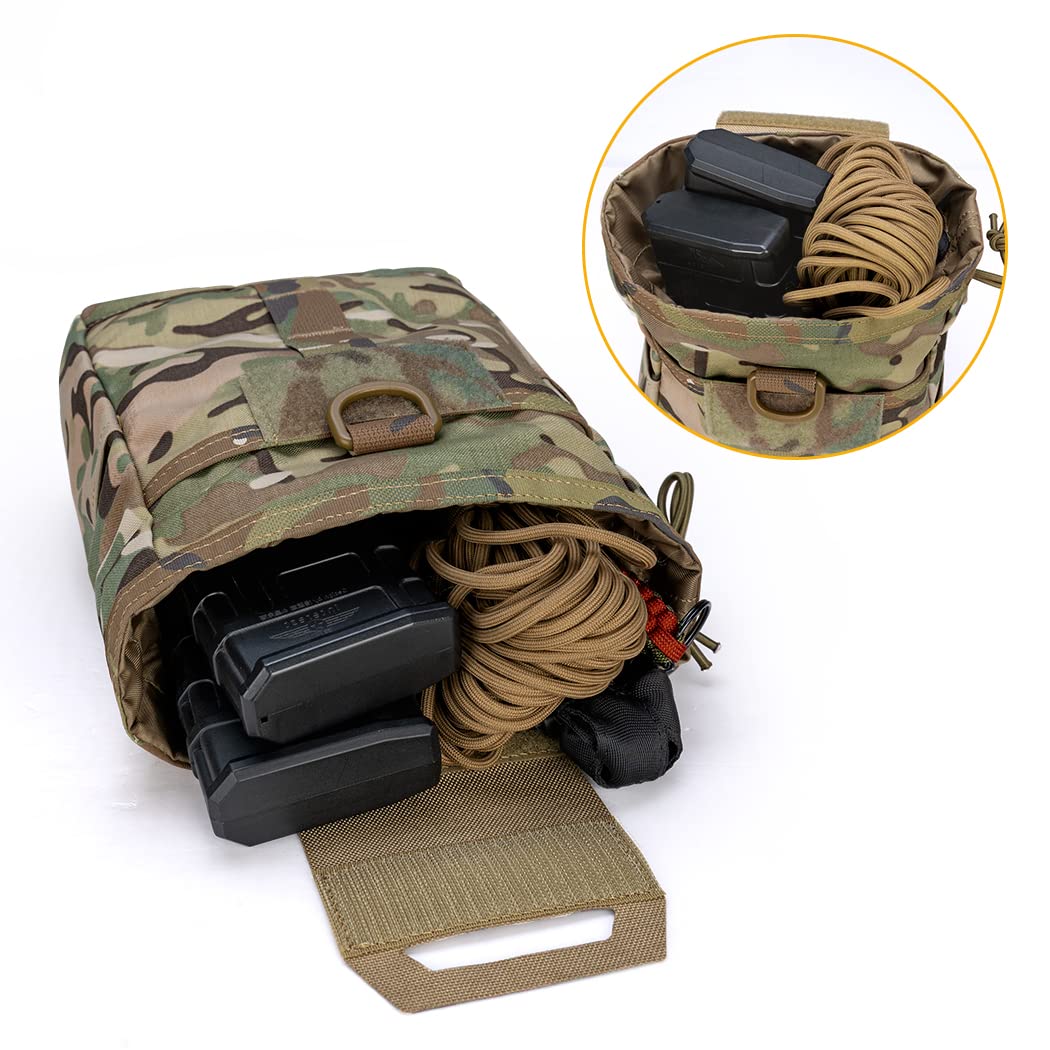 IDOGEAR Tactical Faltbarer MOLLE-Müllsack Magazin Drop Pouch Recycling Bag Camo
