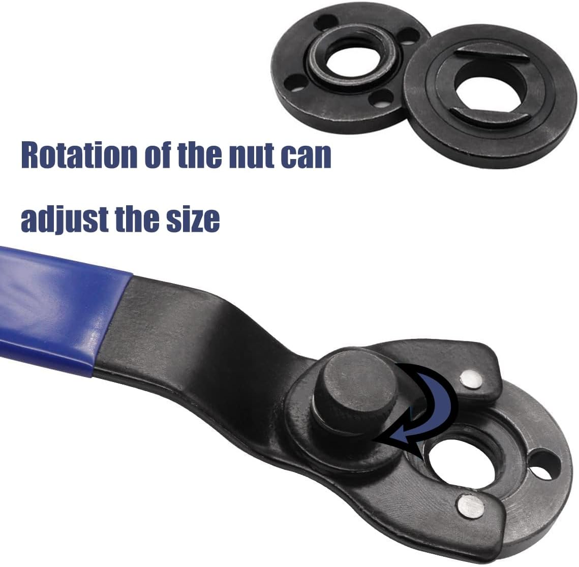 Grinder Wrench Universal Adjustable Pin Angle Grinder Wrench,Lock-nut Suitable for 4 ",5", 6 ",7" and 9" Angle Grinders