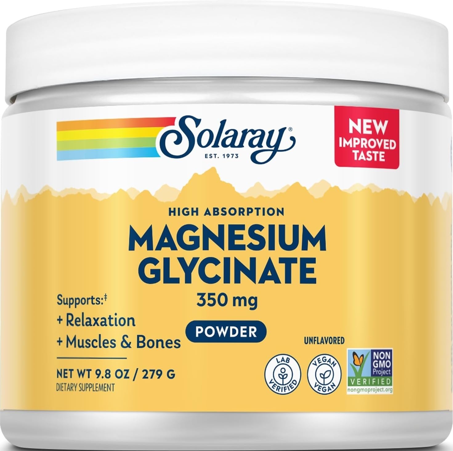 Solaray Polvo Magnesio Bisglycinato 179 gramos - Magnesium Bisglycinate - Suplemento de magnesio para apoyo óseo, muscular y relajante - Vegano, Sin Gluten