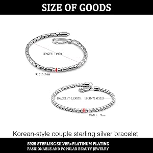 raoing 3MM Chain Bracelet (サイズ21.5cm) Women's Rope Bracelet - 3mm - Silver Chain Bracelet - JAXXON